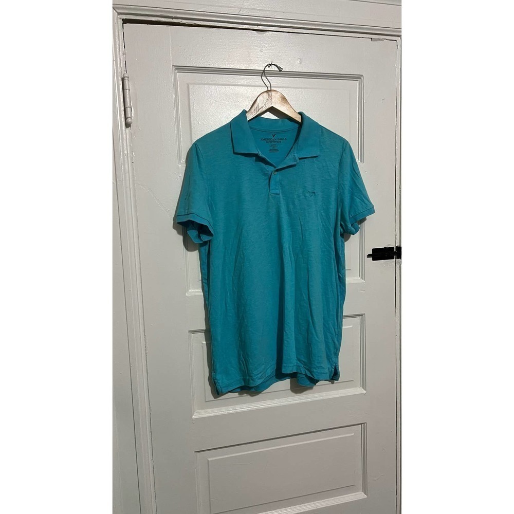 American eagle outfitters blue polo shirt L